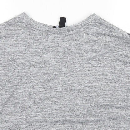 new look  Girls Grey   Pullover Jumper Size 14-15 Years  - holes on shoulder