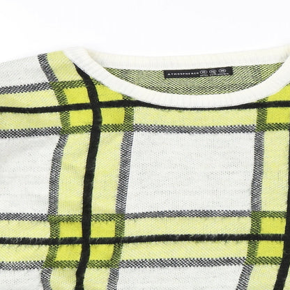 Primark Womens Yellow Check  Pullover Jumper Size 10