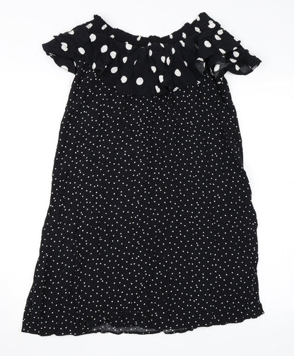 Newlook Womens Black Polka Dot  Mini  Size 12