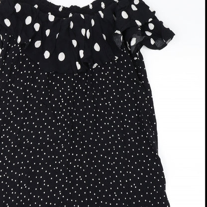 Newlook Womens Black Polka Dot  Mini  Size 12