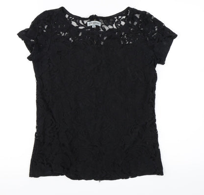 Womens UK Size 8 Alice & You Black Basic T-Shirt