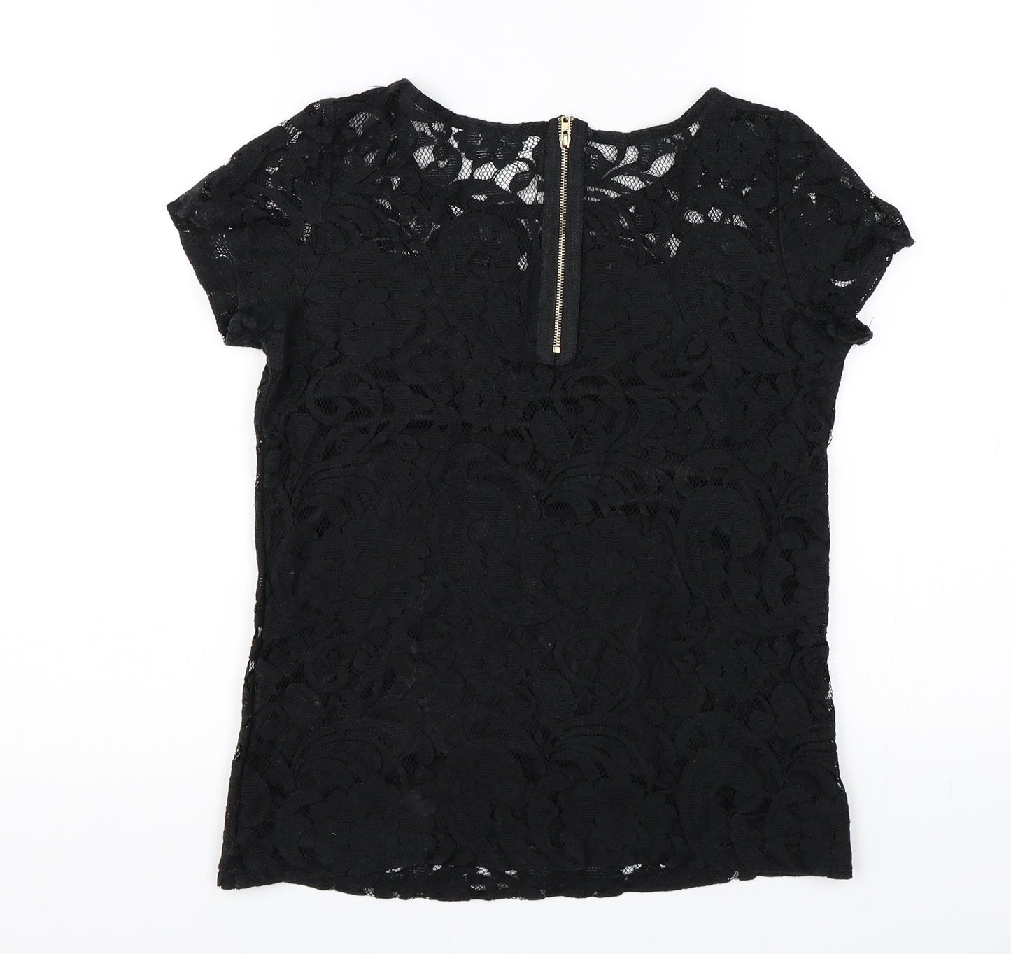 Womens UK Size 8 Alice & You Black Basic T-Shirt