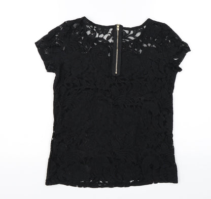 Womens UK Size 8 Alice & You Black Basic T-Shirt