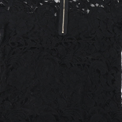 Womens UK Size 8 Alice & You Black Basic T-Shirt