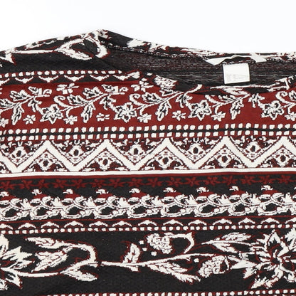 H&M Womens Red Paisley  Pullover Jumper Size M