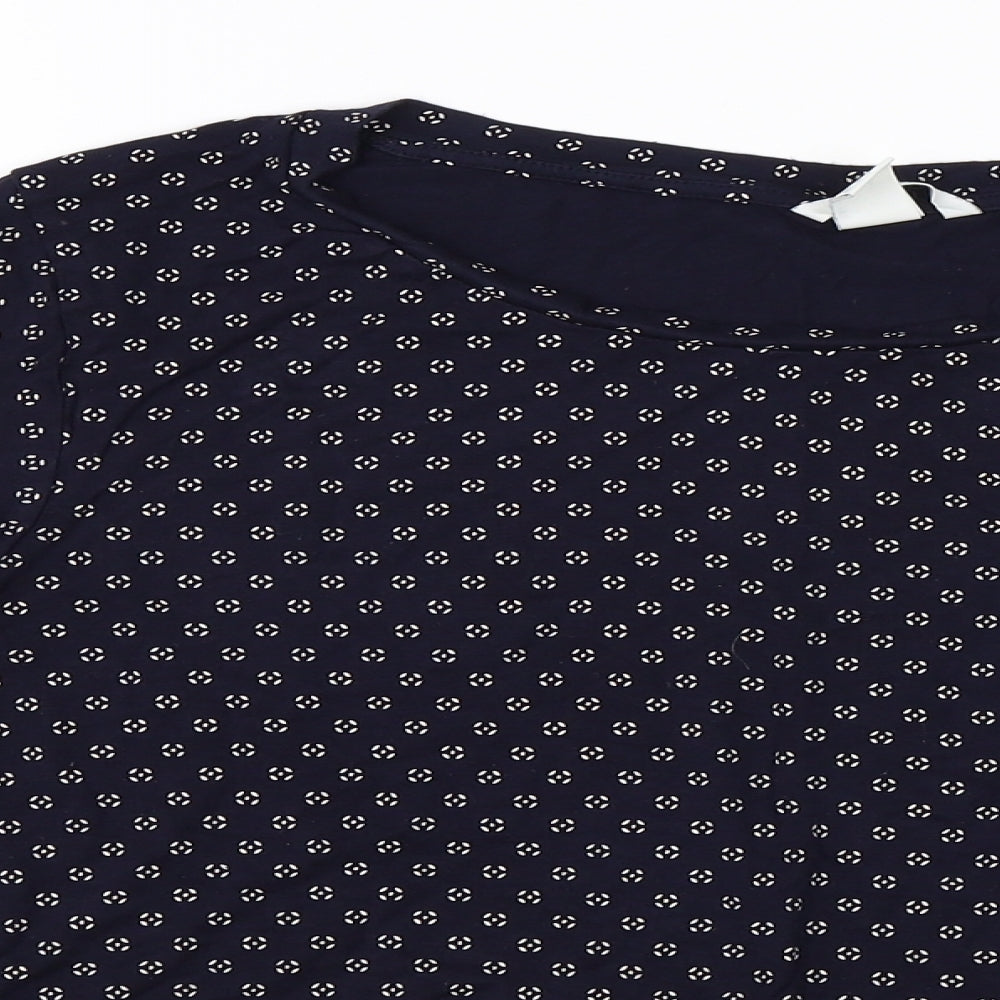 Womens UK Size L H&M Blue Basic T-Shirt