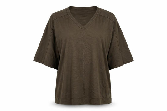 Womens UK Size L Preworn Green Basic T-Shirt