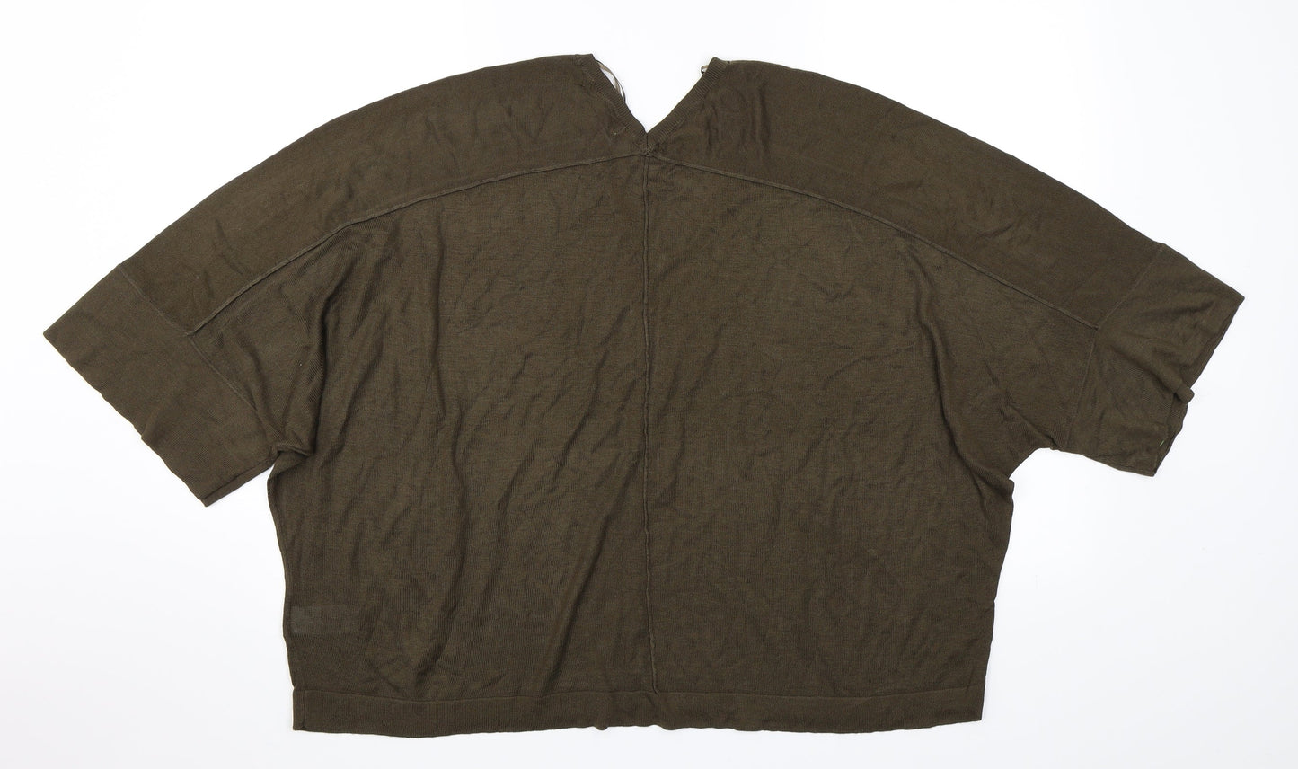 Womens UK Size L Preworn Green Basic T-Shirt