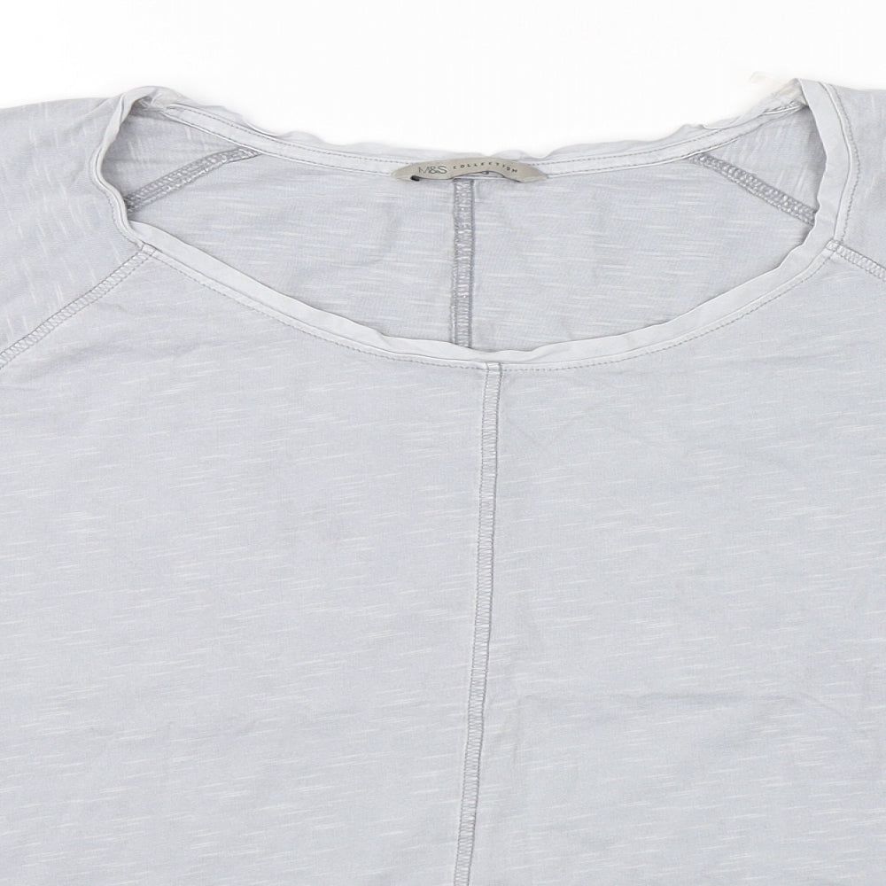 Womens UK Size 16 Marks and Spencer Grey Basic T-Shirt