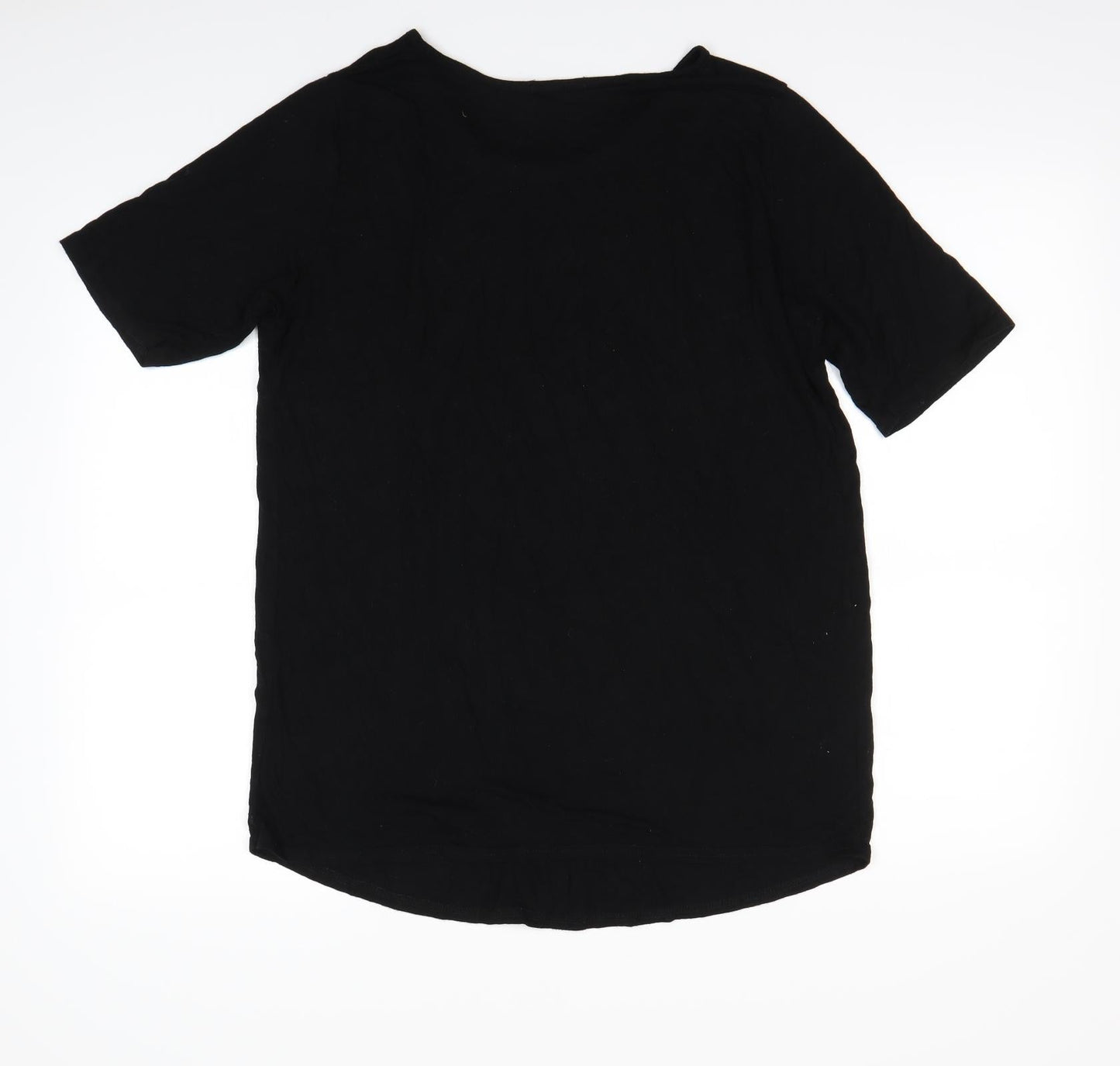 Womens UK Size 12 Boohoo Black Basic T-Shirt