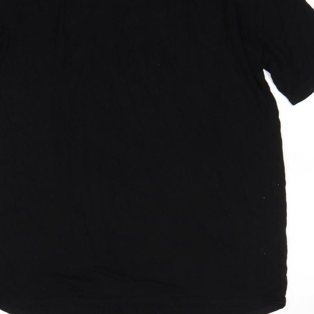 Womens UK Size 12 Boohoo Black Basic T-Shirt