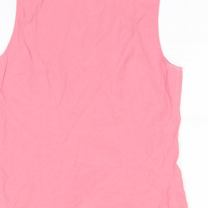 Womens UK Size 14 M&Co Pink Basic Button-Up