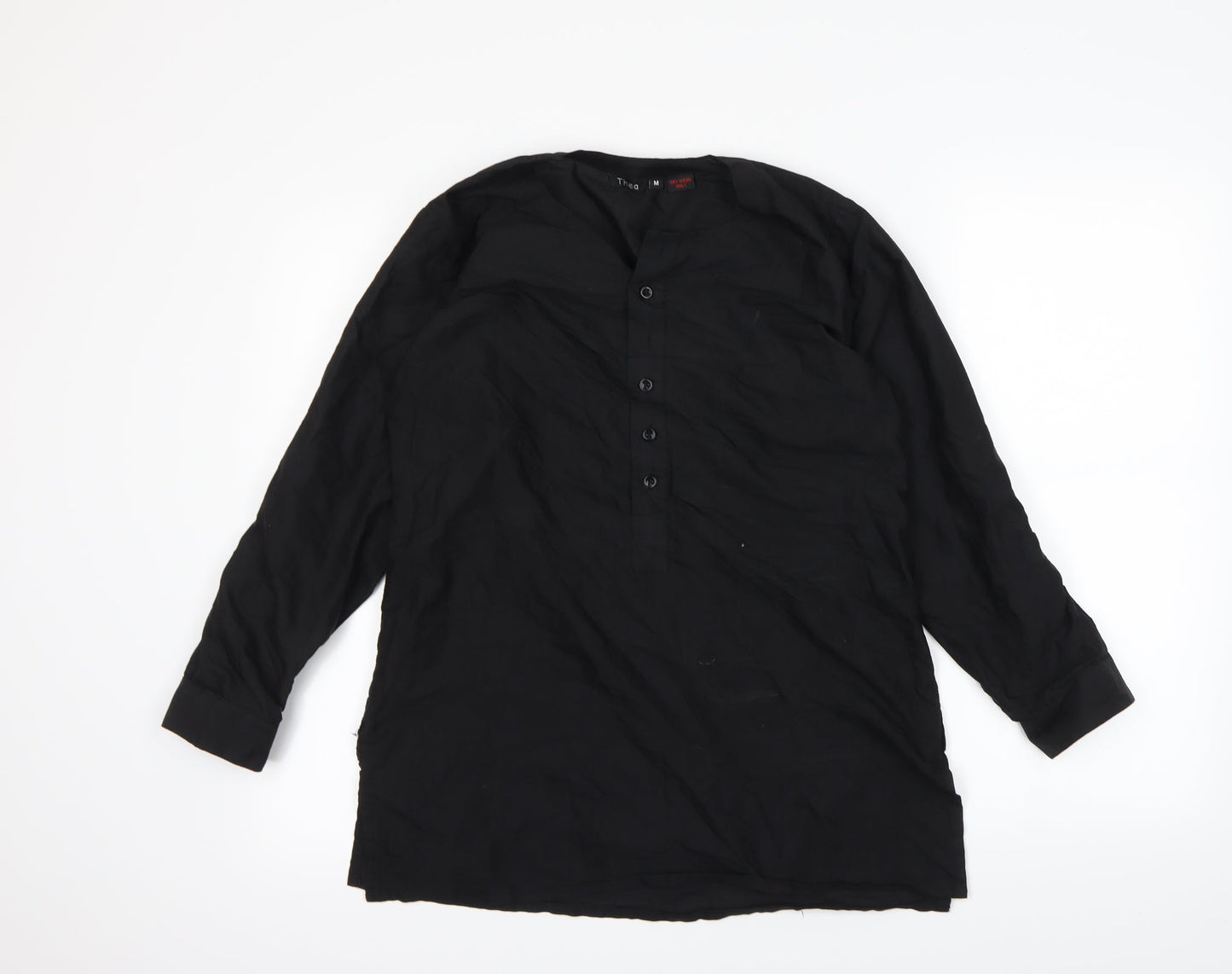 Thea Womens Black   Basic Blouse Size M