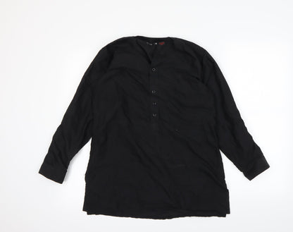 Thea Womens Black   Basic Blouse Size M