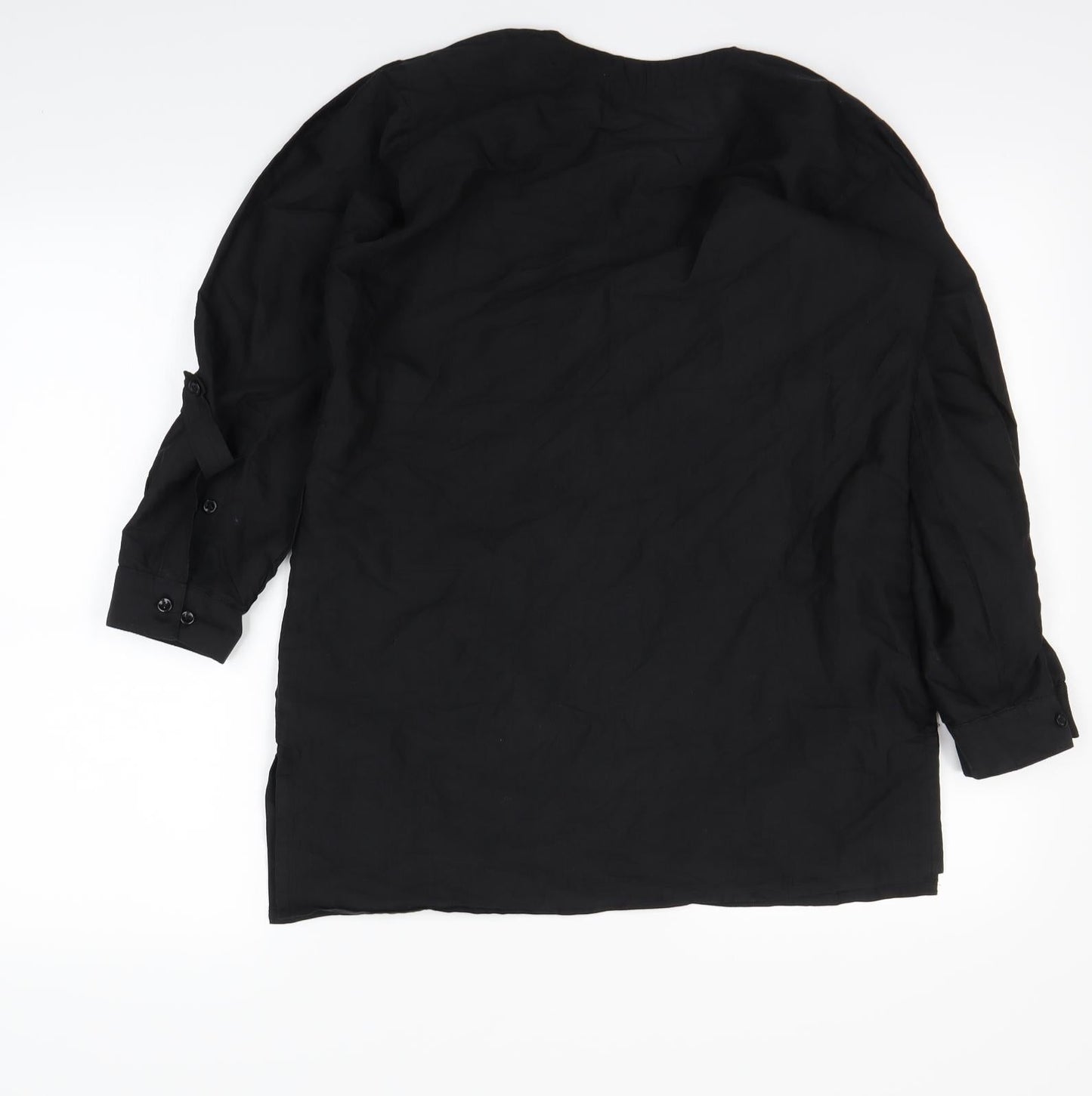 Thea Womens Black   Basic Blouse Size M