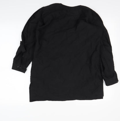 Thea Womens Black   Basic Blouse Size M