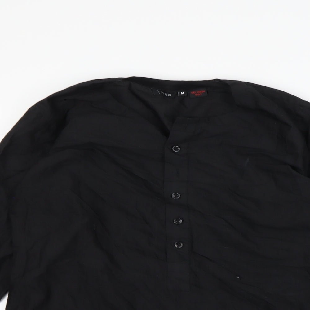 Thea Womens Black   Basic Blouse Size M