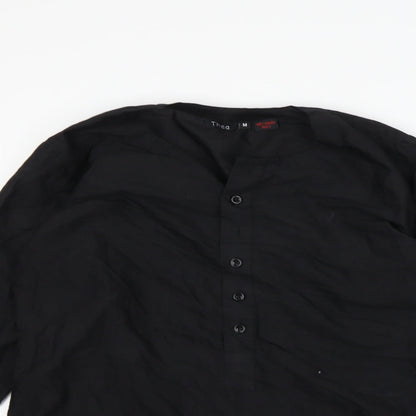 Thea Womens Black   Basic Blouse Size M