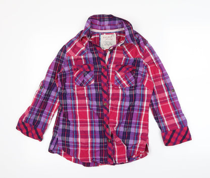 Womens UK Size 8 Falmer Multicoloured Basic Button-Up