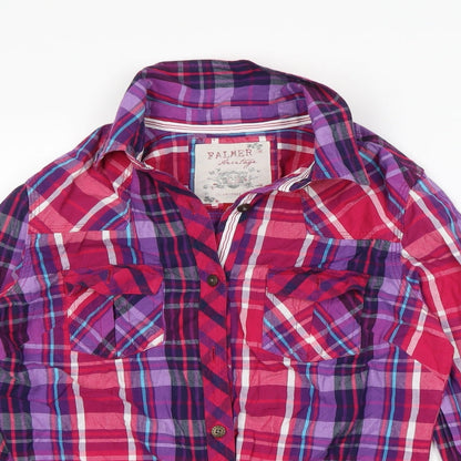 Womens UK Size 8 Falmer Multicoloured Basic Button-Up