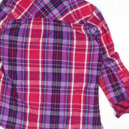 Womens UK Size 8 Falmer Multicoloured Basic Button-Up