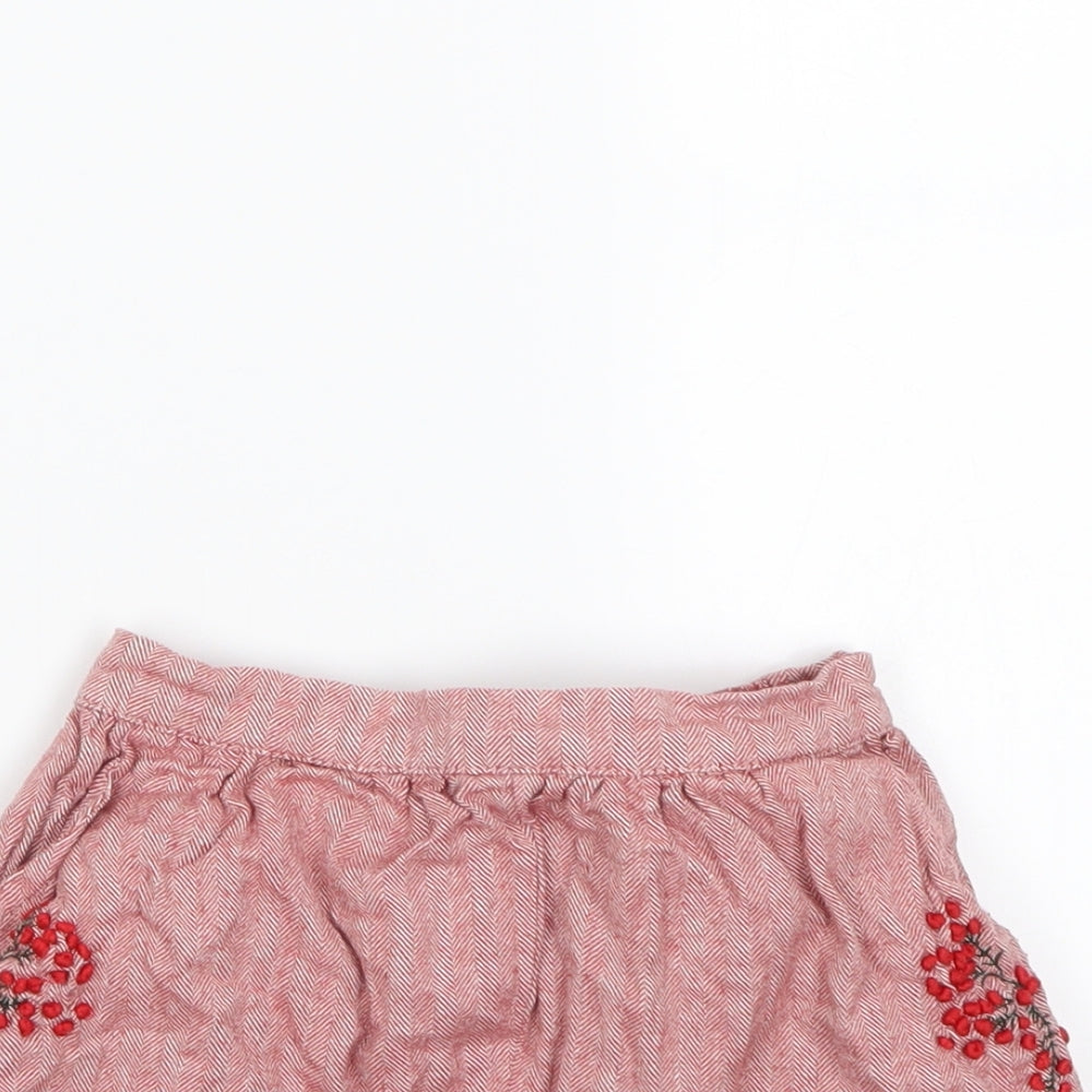 Next  Girls Red Herringbone  Mom Shorts Size 5 Years