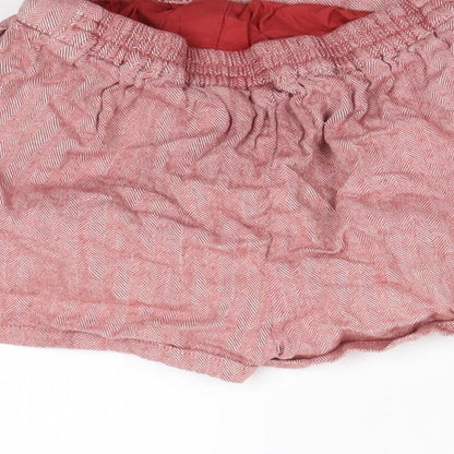 Next  Girls Red Herringbone  Mom Shorts Size 5 Years