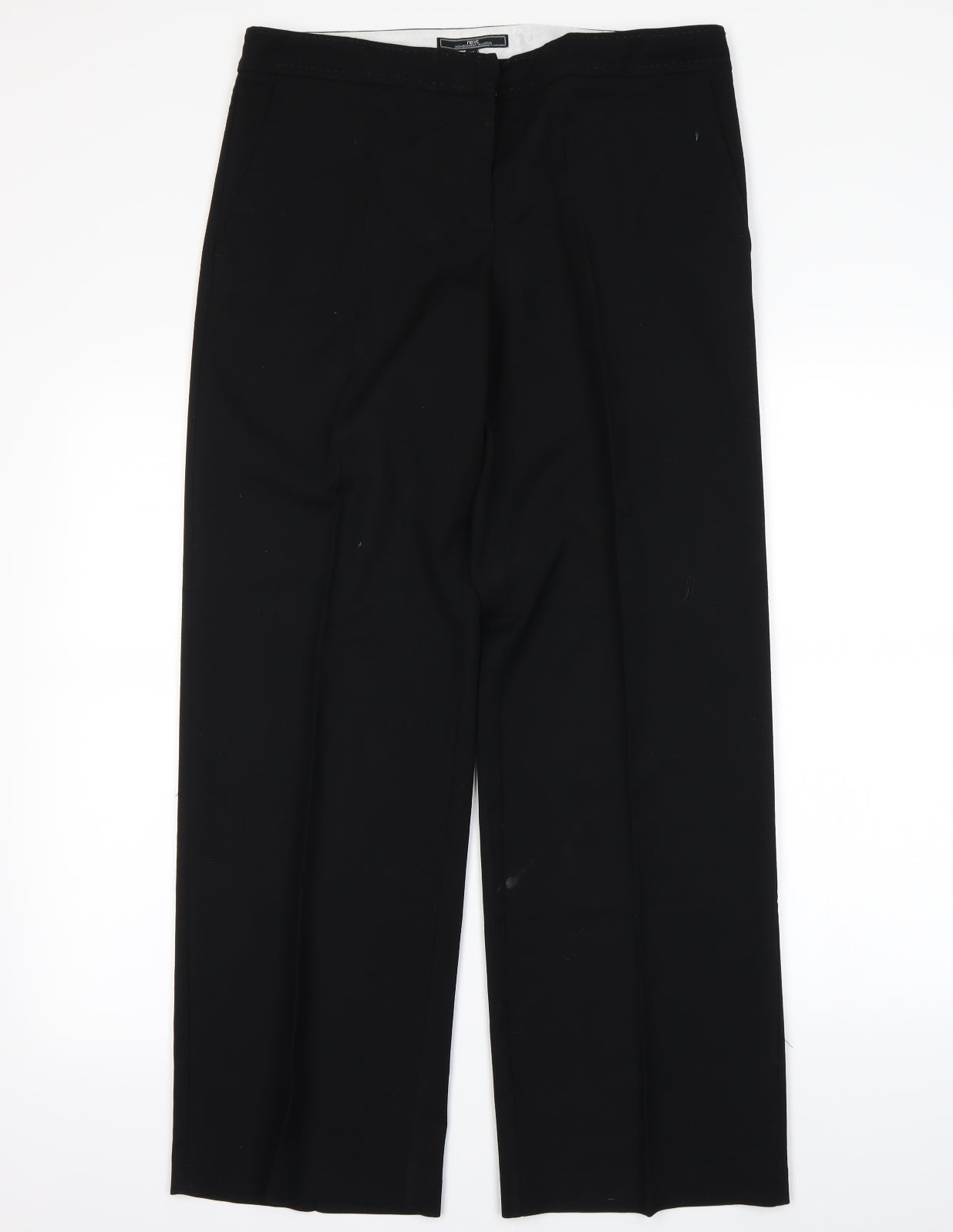 Womens UK Size 12 Next Regular Fit Dress Pants Black Trousers