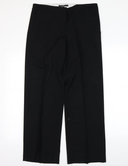 Womens UK Size 12 Next Regular Fit Dress Pants Black Trousers