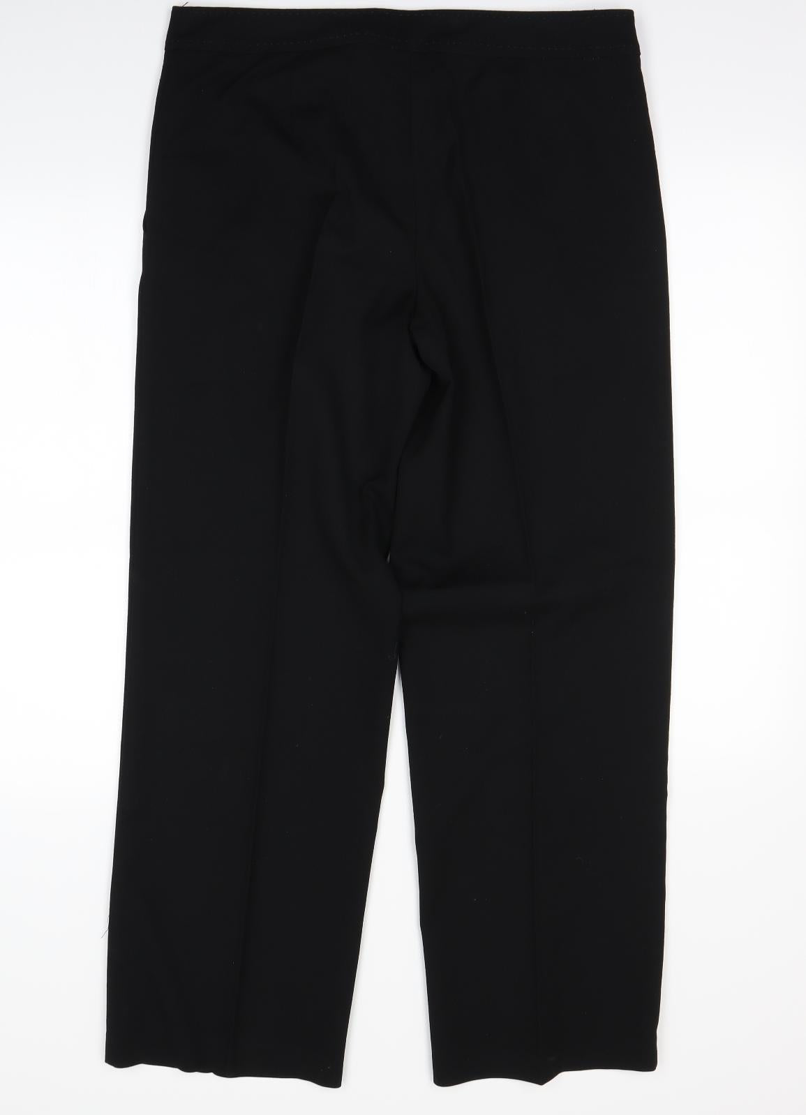 Womens UK Size 12 Next Regular Fit Dress Pants Black Trousers