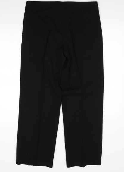 Womens UK Size 12 Next Regular Fit Dress Pants Black Trousers