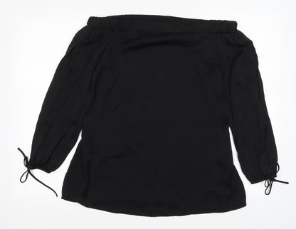 Papaya Womens Black   Basic Blouse Size 10