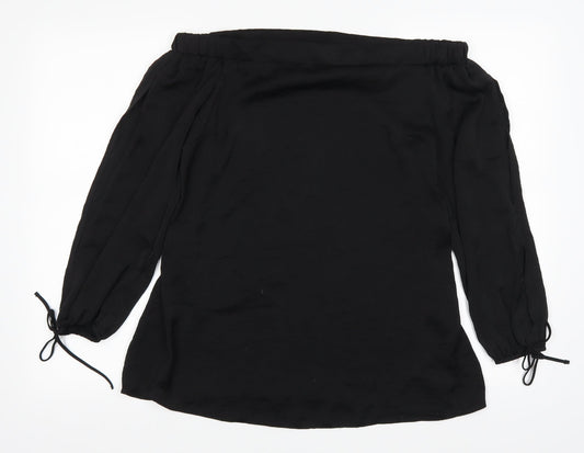 Papaya Womens Black   Basic Blouse Size 10