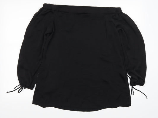 Papaya Womens Black   Basic Blouse Size 10