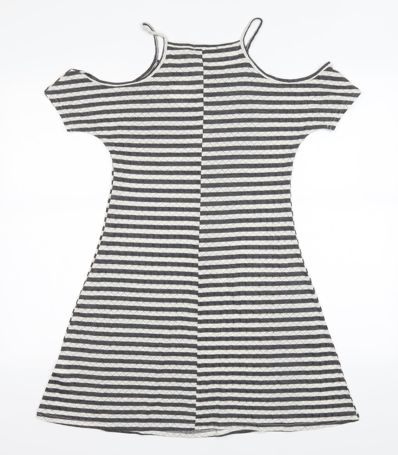 miss pretty world Womens Grey Striped  A-Line  Size 8