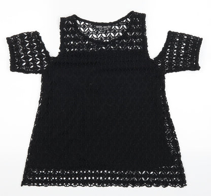 Womens UK Size 8 Select Black Basic Blouse