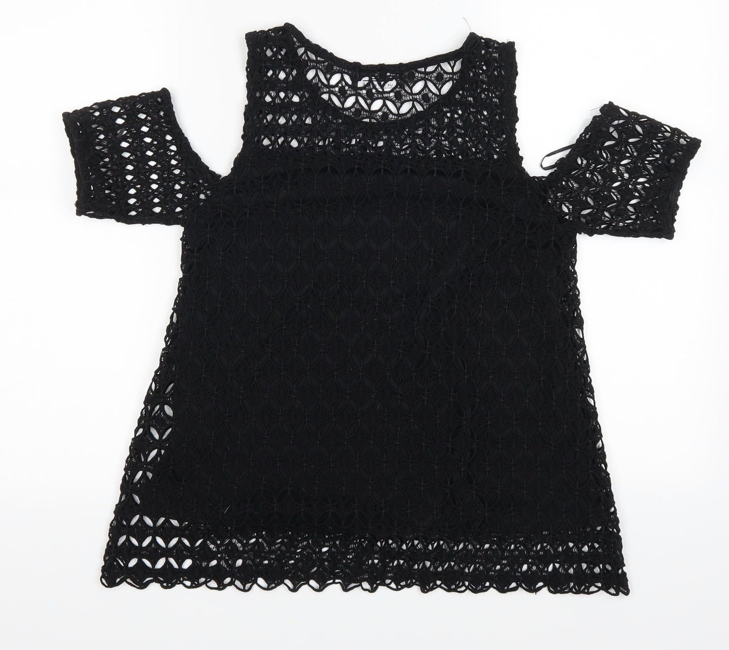 Womens UK Size 8 Select Black Basic Blouse