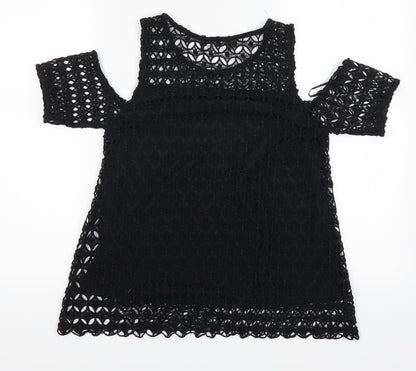 Womens UK Size 8 Select Black Basic Blouse