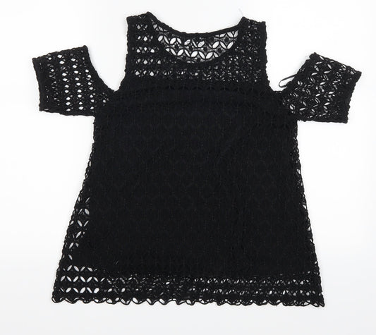 Womens UK Size 8 Select Black Basic Blouse