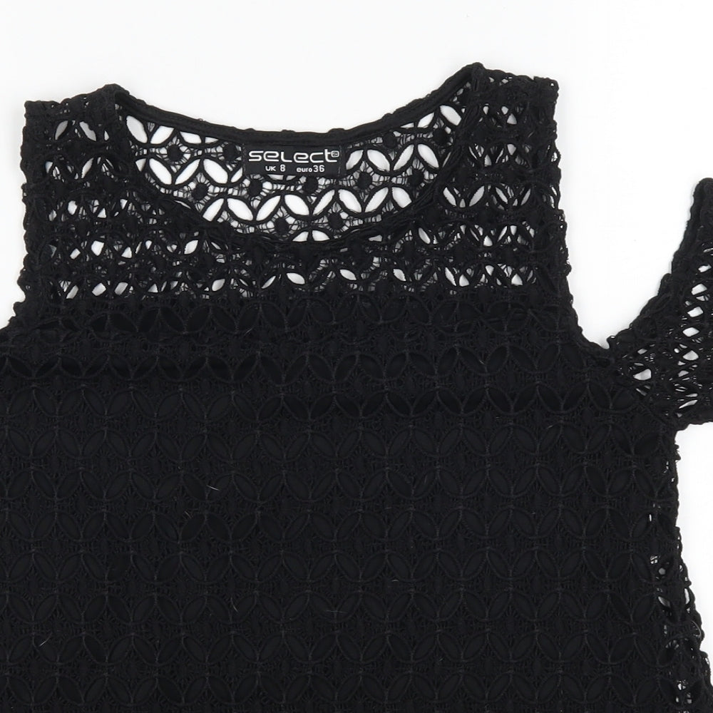 Womens UK Size 8 Select Black Basic Blouse