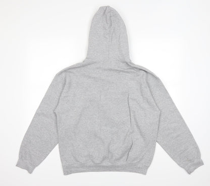 Mens UK Size M Gildan Grey Pullover Hoodie