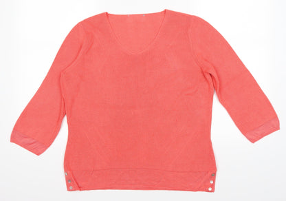Marks & Spencer Womens Orange   Pullover Jumper Size 14