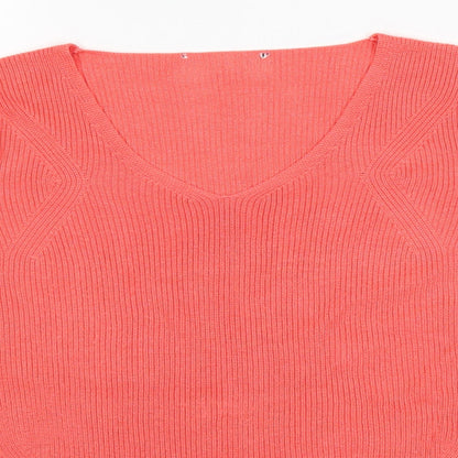 Marks & Spencer Womens Orange   Pullover Jumper Size 14