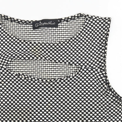 Womens UK Size 12 Republic Black Cropped Tank