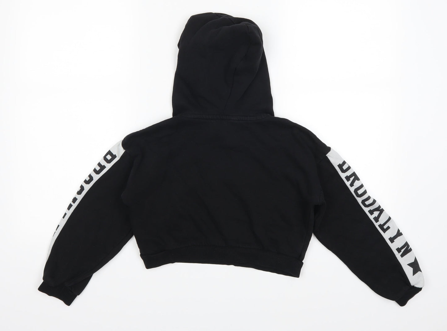 H&M Girls Black   Pullover Hoodie Size 9 Years