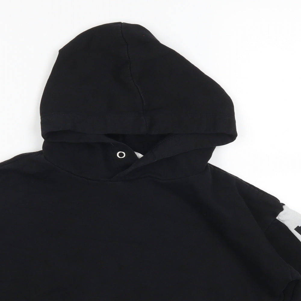 H&M Girls Black   Pullover Hoodie Size 9 Years