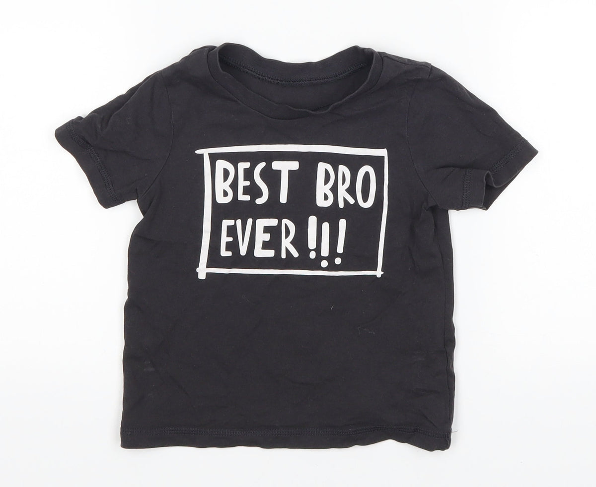 George Boys Grey   Basic T-Shirt Size 2-3 Years