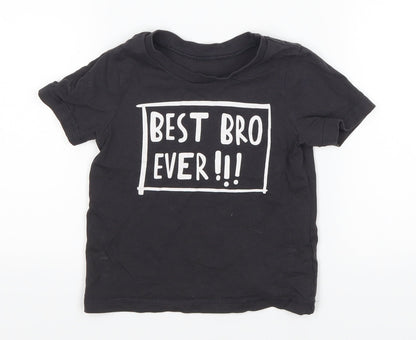 George Boys Grey   Basic T-Shirt Size 2-3 Years