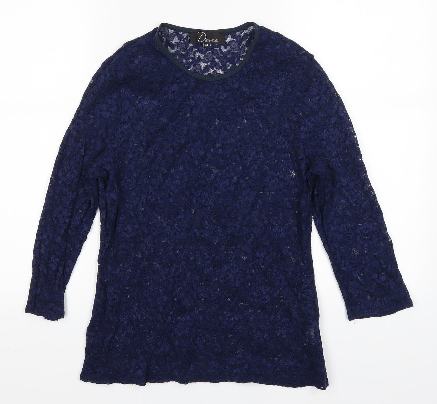 d by Womens Blue   Basic Blouse Size 18