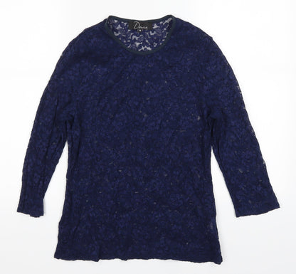 d by Womens Blue   Basic Blouse Size 18